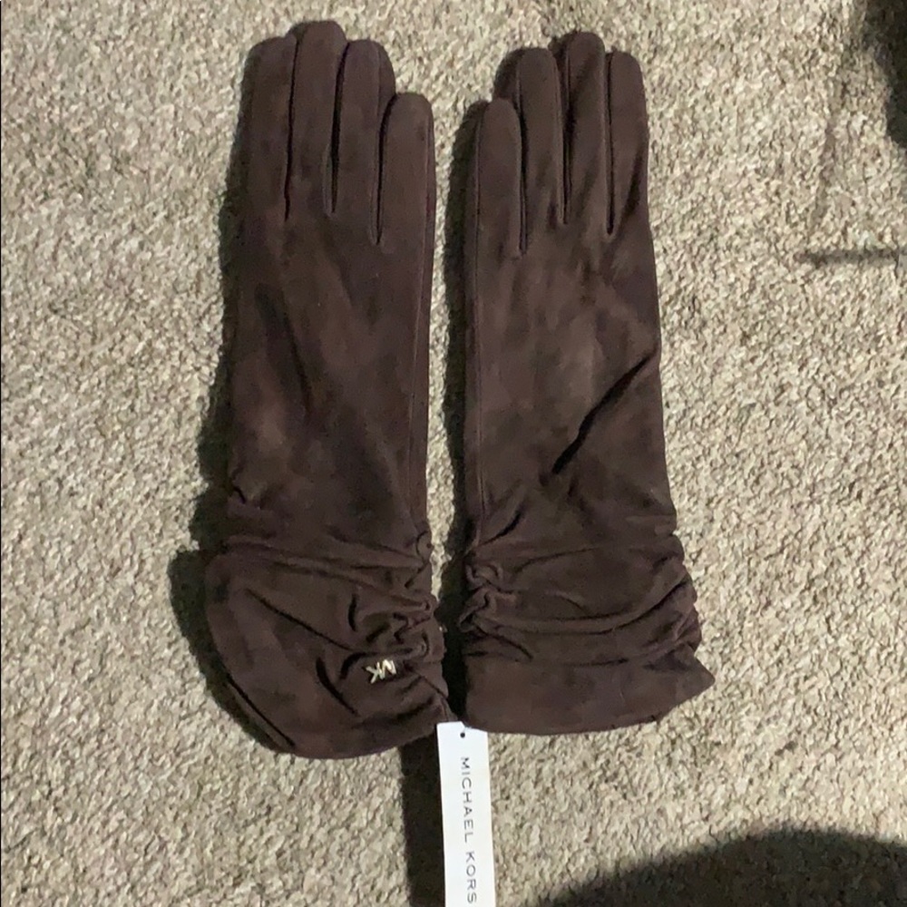 Woman’s Michael kors suede leather slouch gloves